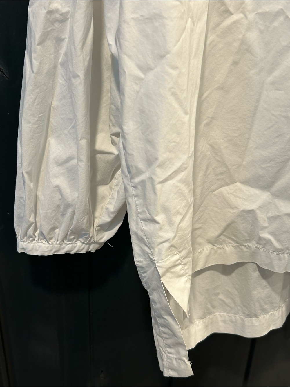 Free People White Oversized Henley Peasant Top - Picture 2 of 7